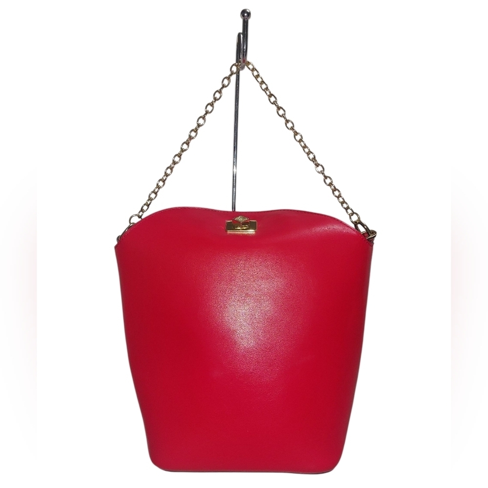 Antonio Meani Elegant Red Chain Strap Women's Bag - Picture 2 of 6